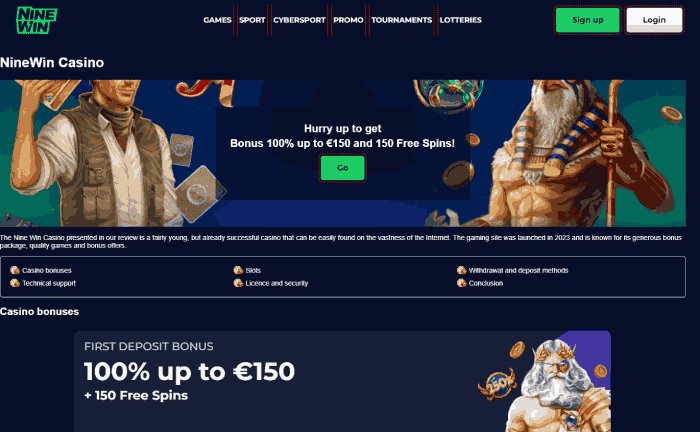 Experience Winning Thrills at Ninewin Casino UK Online